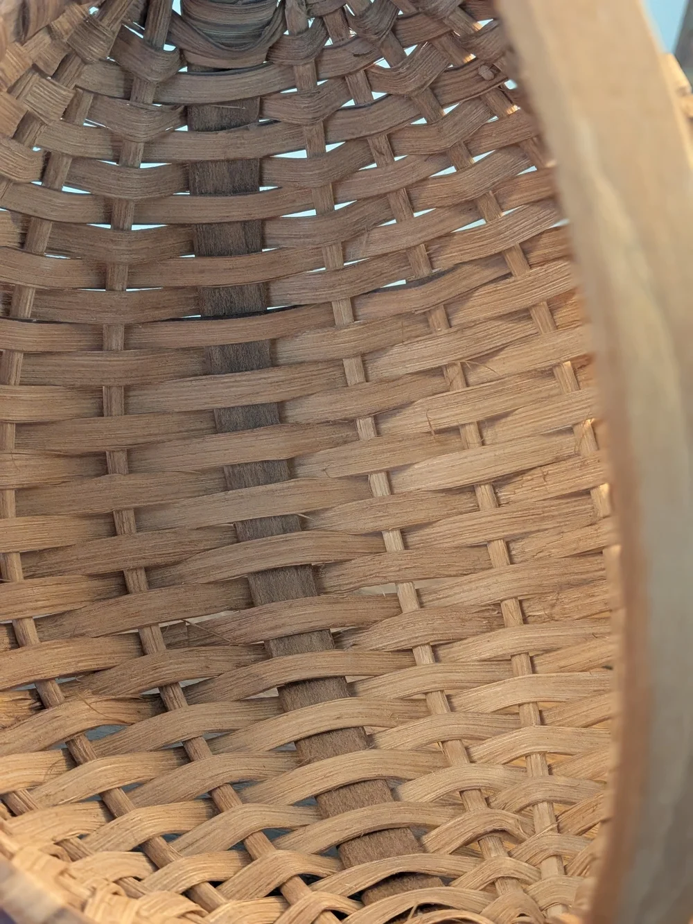 NC Artisan Hand Woven Wood Splint Melon Basket
